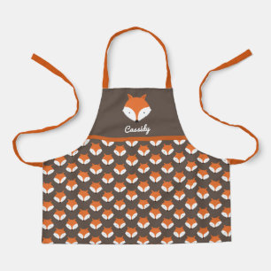 Cute Fox Name Animal Pattern Schort
