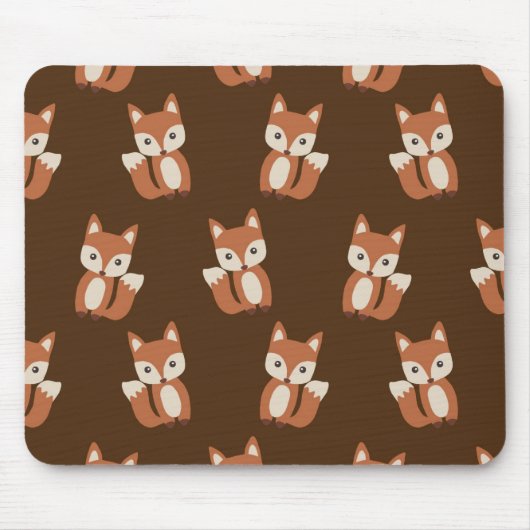 Cute Fox Pattern Muismat (Voorkant)