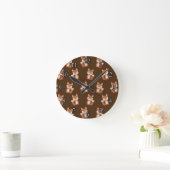 Cute Fox Pattern Ronde Klok (Huis)