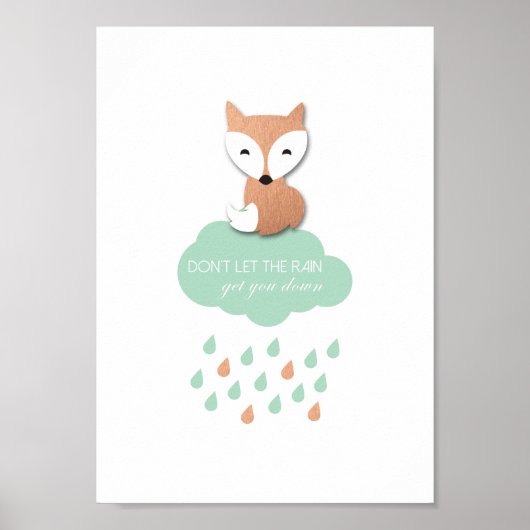 Cute Fox Poster (Voorkant)