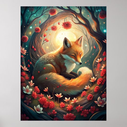 Cute Fox Poster (Voorkant)