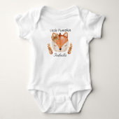 Cute Fox Pumpkin Baby Bodysuit (Voorkant)