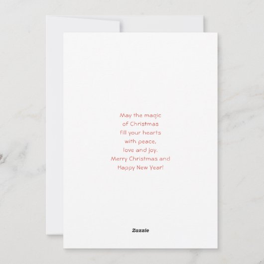 Cute Fox Pup in a Red Scarf Christmas Feestdagenkaart (Achterkant)