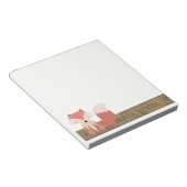 Cute Fox Rustic Wood Forest Creatalized Notitieblok (Schuin)