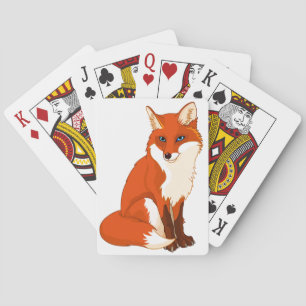 Cute Fox Sitting Kaarten