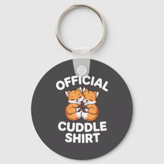 Cute Fox Snuggle Couple This Is My Cuddle  Sleutelhanger (Voorkant)