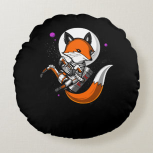 Cute Fox Space Astronaut Animal Rond Kussen