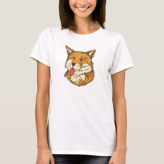 cute fox t-shirt (Voorkant)