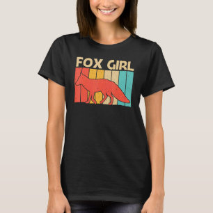 Cute Fox voor meisjes Mam Vulpine Fox Wilde Dier T-shirt