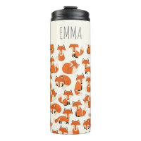 Cute Fox Woodland Autumn Forest Pattern