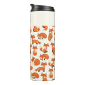 Cute Fox Woodland Autumn Forest Pattern Thermosbeker (Geroteerd rechts)