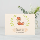 Cute Fox Woodland Baby shower Merci (Debout devant)