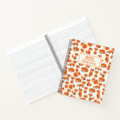 Cute Fox Woodland Forest Pattern Personalized Notitieboek (Binnen)