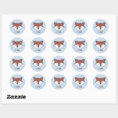 Cute Fox Woodland thème Sticker personnalisé (Feuille)