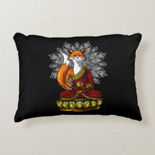 Cute Fox Yoga Zen Meditation Buddha Animal Accent Kussen