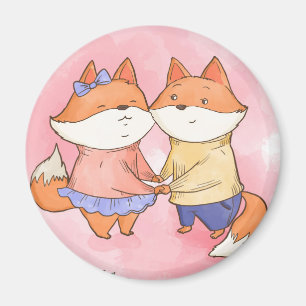 Cute Foxes Magneet