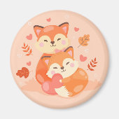 Cute Foxes Magneet (Voorkant)
