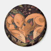 Cute Foxes Magnet Magneet (Voorkant)