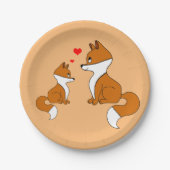 Cute foxes papieren bordje (Voorkant)