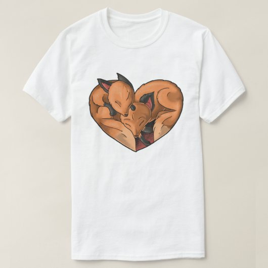 Cute Foxes T-shirt (Design voorkant)