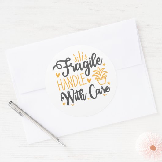 Cute FRAGILE Handle With Care Labels | Aesthetic (Envelop)