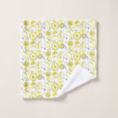 Cute Fraîche Citron Citrus Doodle Jaune (Gant de toilette)