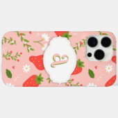 Cute fraise Motif iPhone / coque ipad (Verso (horizontal))