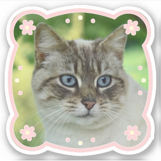 Cute Framed Personalized Afbeelding Sticker (Voorkant)