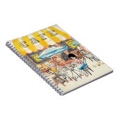 Cute France Café Scene Sketch Notitieboek (Rechterzijde)