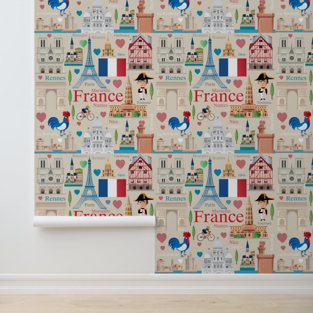 Cute France Icons Behang (Applicatie)
