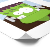 Cute Frankenstein Monster | 6 x 6 afdrukken Poster (Hoek)