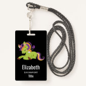 Cute Frankenstein Unicorn Halloween Badge (Achterkant met draagriem)