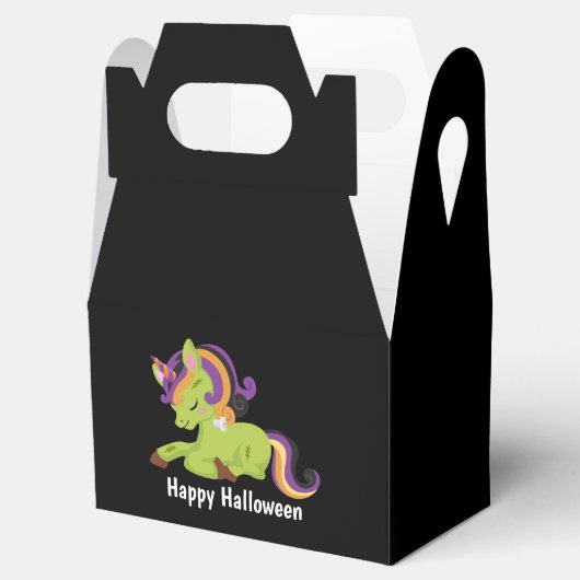 Cute Frankenstein Unicorn Halloween Bedankdoosjes (Geopend)