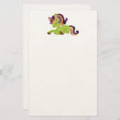 Cute Frankenstein Unicorn Halloween Briefpapier (Voorkant / Achterkant)