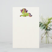 Cute Frankenstein Unicorn Halloween Briefpapier (Staand voorkant)