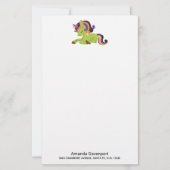 Cute Frankenstein Unicorn Halloween Briefpapier (Voorkant)