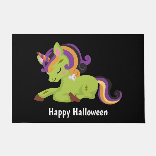Cute Frankenstein Unicorn Halloween Deurmat (Voorkant)