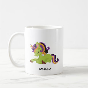 Cute Frankenstein Unicorn Halloween Drawing Koffiemok