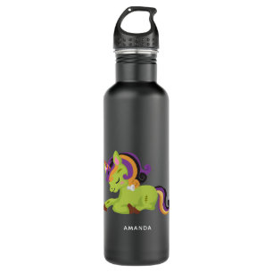 Cute Frankenstein Unicorn Halloween Drawing Waterfles