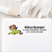 Cute Frankenstein Unicorn Halloween Étiquette de d (En situation)