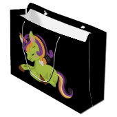 Cute Frankenstein Unicorn Halloween Groot Cadeauzakje (Voorkant Gekanteld)