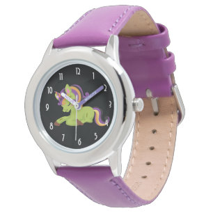 Cute Frankenstein Unicorn Halloween Horloge