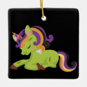 Cute Frankenstein Unicorn Halloween Keramisch Ornament (Voorkant)