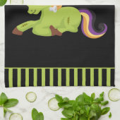 Cute Frankenstein Unicorn Halloween Kitchen Towel Theedoek (Gevouwen)