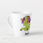 Cute Frankenstein Unicorn Halloween Latte Mok (Linkerhoek)