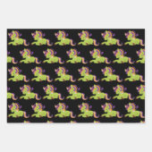 Cute Frankenstein Unicorn Halloween Pattern Inpakpapier Vel (Voorkant)