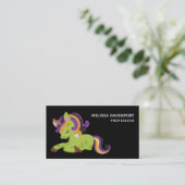 Cute Frankenstein Unicorn Halloween Visitekaartje (Staand voorkant)