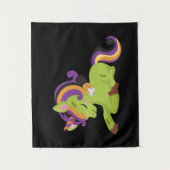 Cute Frankenstein Unicorn Halloween Wandkleed (Voorkant)