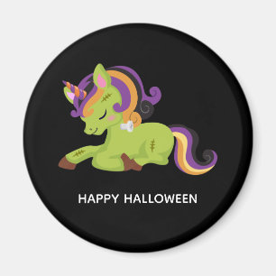 Cute Frankenstein Unicorn Happy Halloween Magneet