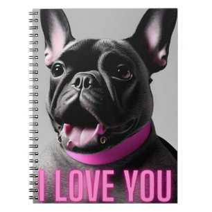 Cute Franse Bulldog I Love You Dagboek Notitieboek